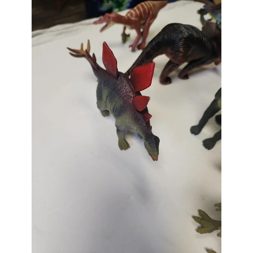 Huge Collection Of Toy Dinosaurs Various Sizes Lot Of 10‎  Pre Owned